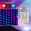 Cortina de Luz LED Inteligente RGB com Controle por App