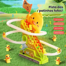 Brinquedo de patinho subino escada musical